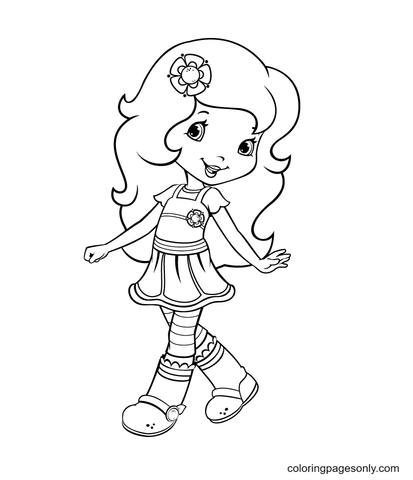 Strawberry shortcake coloring pages printable for free download