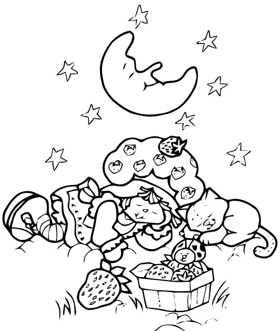 Strawberry shortcake coloring pages to download