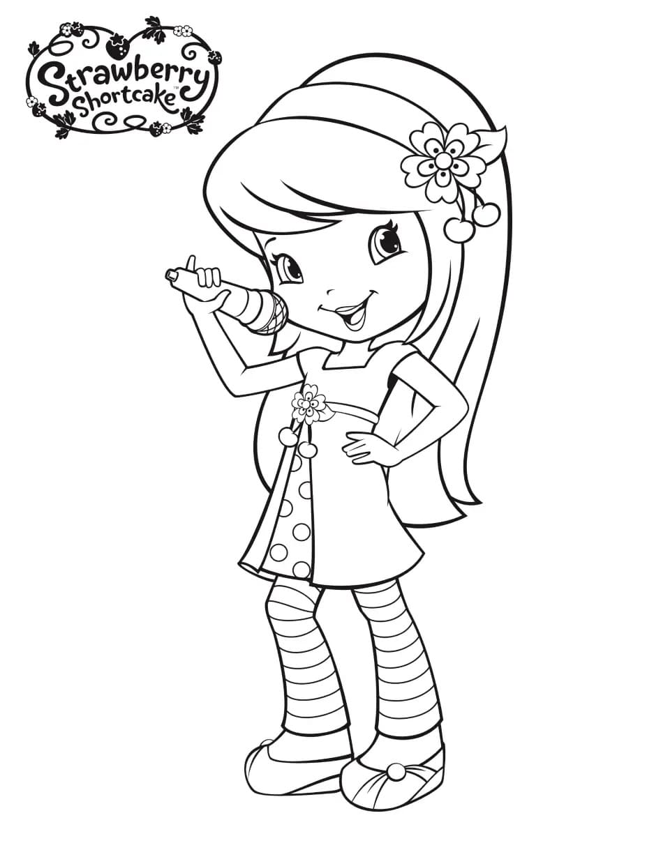 Characters from strawberry shortcake coloring page