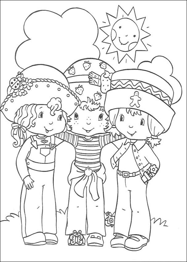 Free printable strawberry shortcake coloring pages for kids