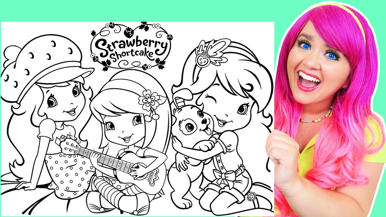 Coloring strawberry shortcake cherry jam pupcake coloring pages prismacolor markers
