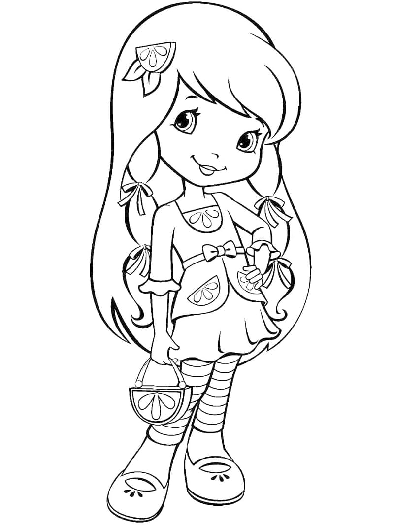 Strawberry shortcake characters coloring page