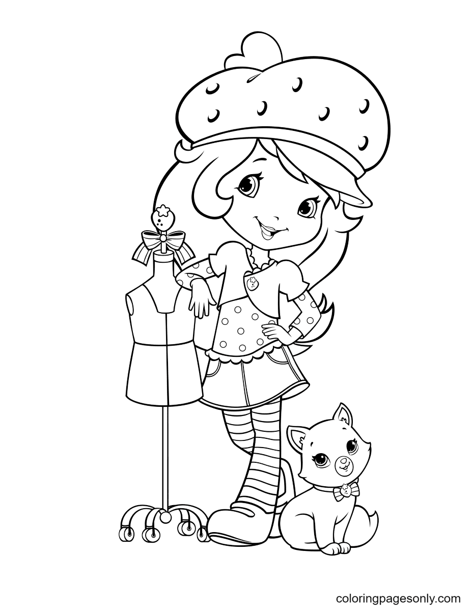 Strawberry shortcake coloring pages printable for free download