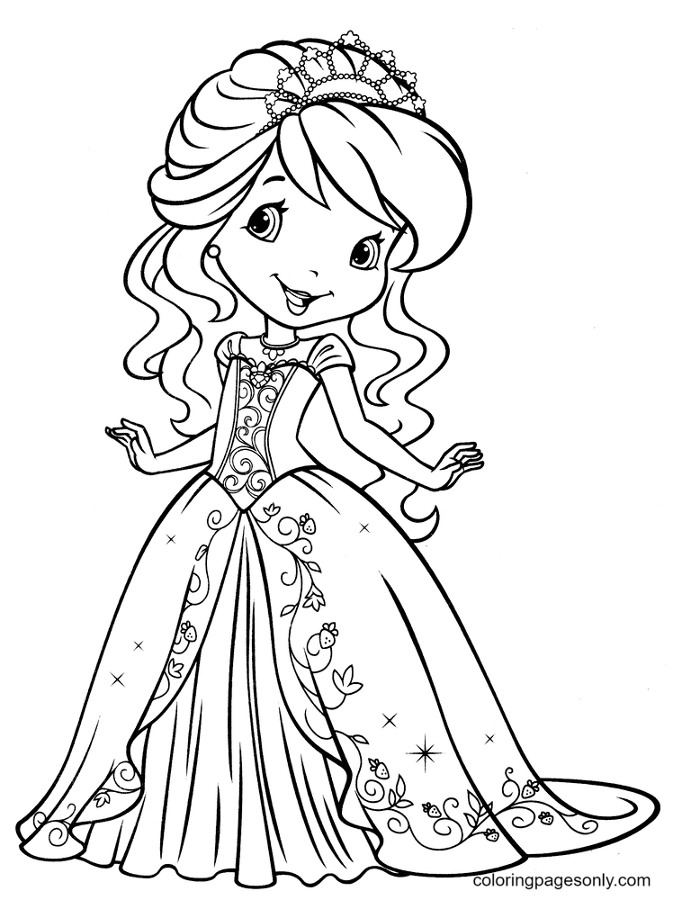 Strawberry shortcake coloring pages printable for free download