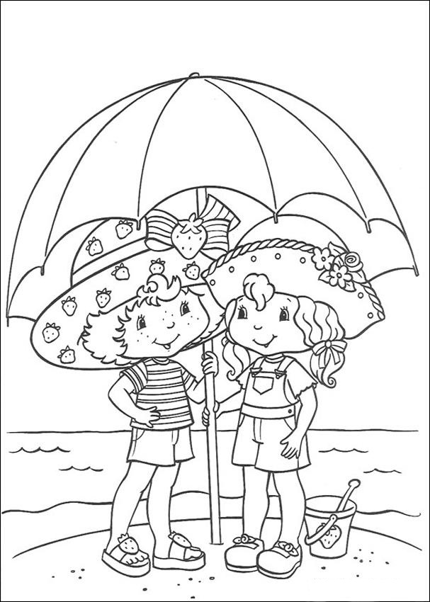 Free printable strawberry shortcake coloring pages for kids