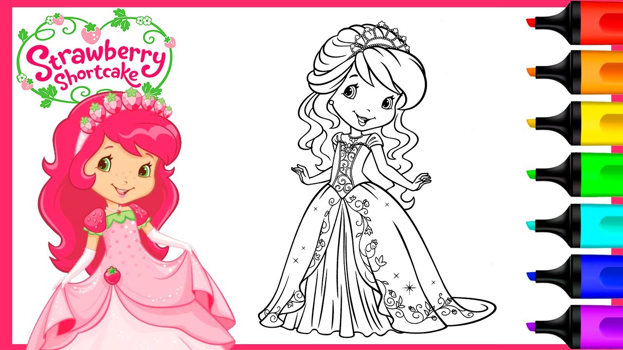 Strawberry shortcake princess coloring pages art and coloring fun