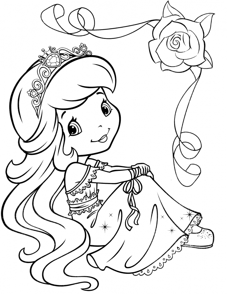 Get this girls coloring pages of strawberry shortcake printable