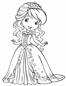 Strawberry shortcake coloring pages for kids add some color to that shortcake