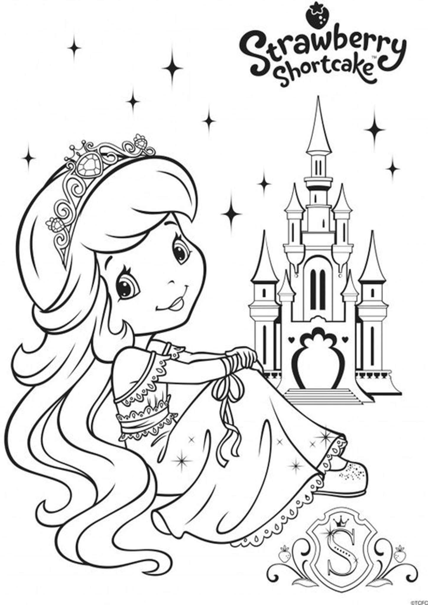 Free easy to print strawberry shortcake coloring pages strawberry shortcake coloring pages mermaid coloring pages princess coloring pages