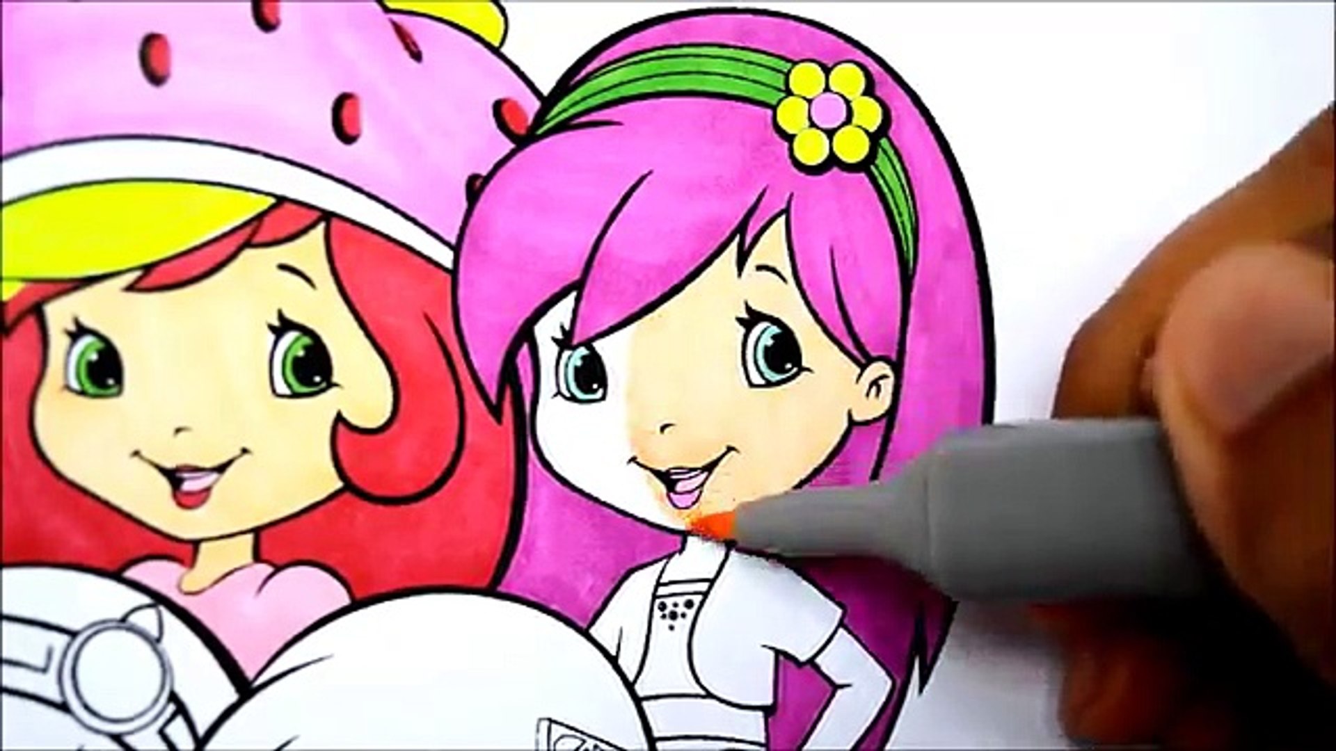 Strawberry shortcake berry best friends coloring pages strawberry orange blueberry raspberry lemon