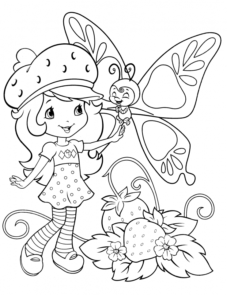 Get this strawberry shortcake printable coloring pages