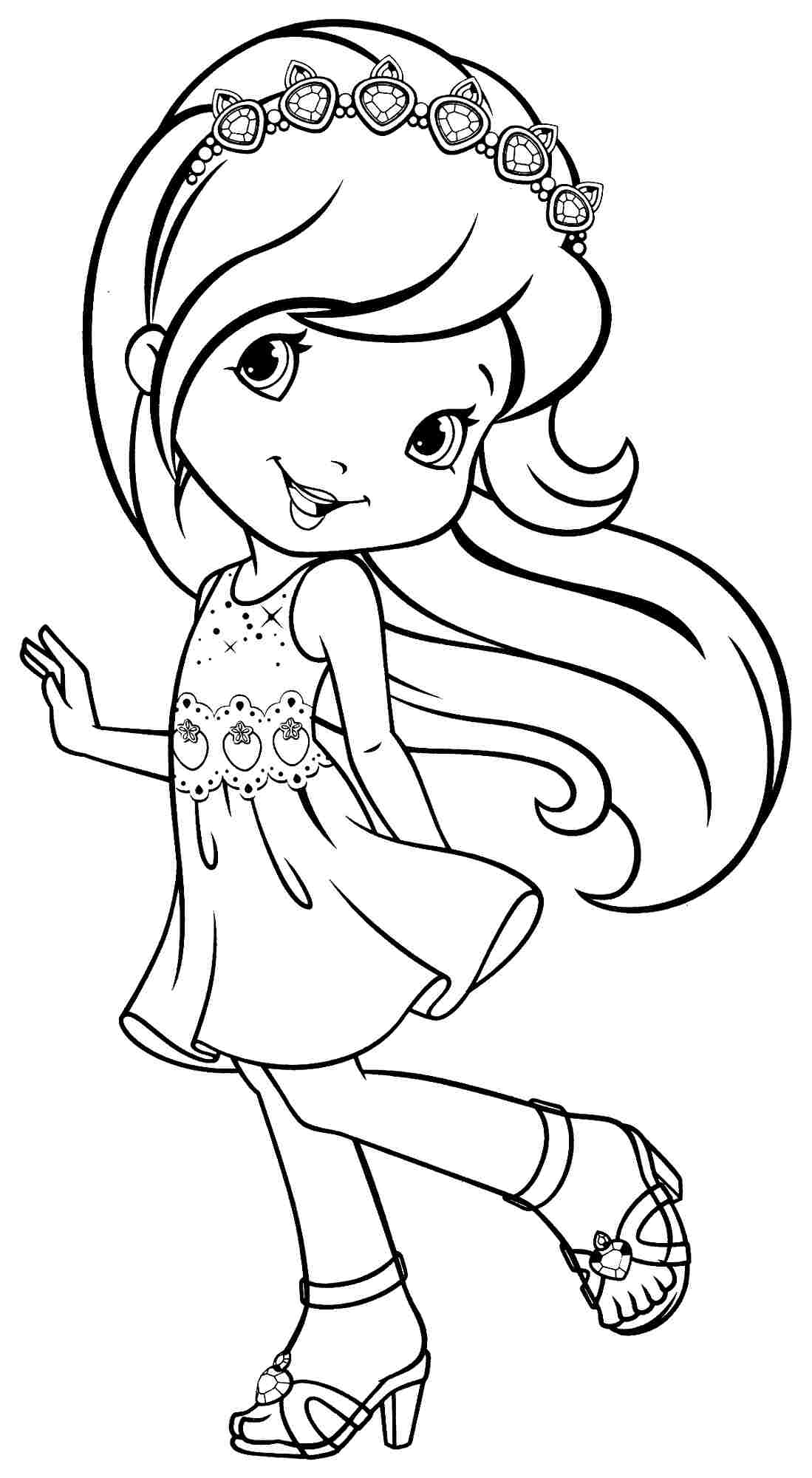 Strawberry shortcake coloring pages pdf to print