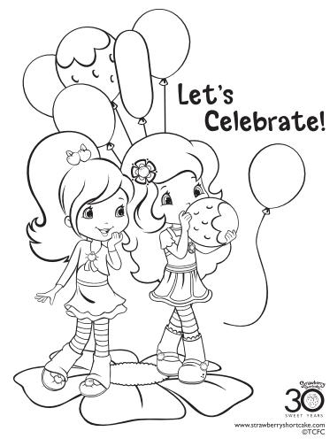 Strawberry shortcake birthday party printable coloring pages