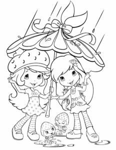 Strawberry shortcake coloring pages for kids add some color to that shortcake