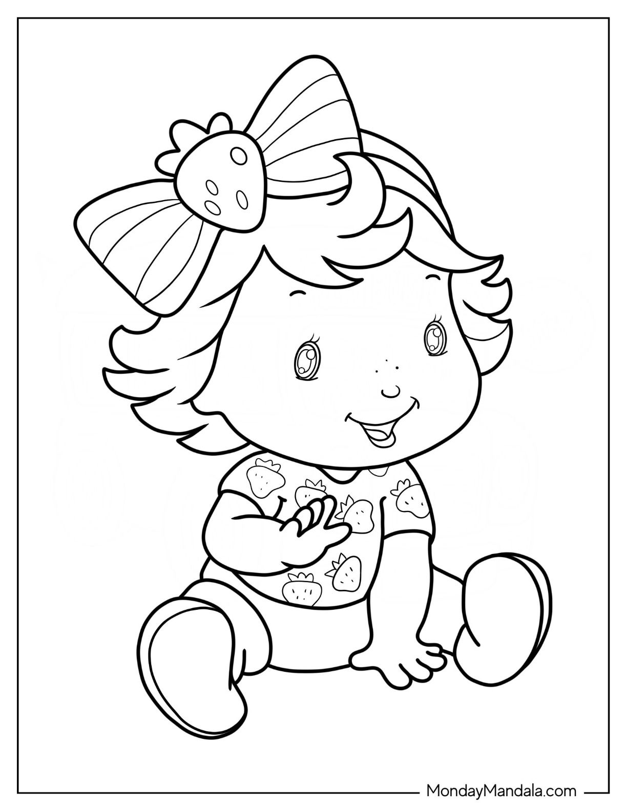 Strawberry shortcake coloring pages free pdf printables