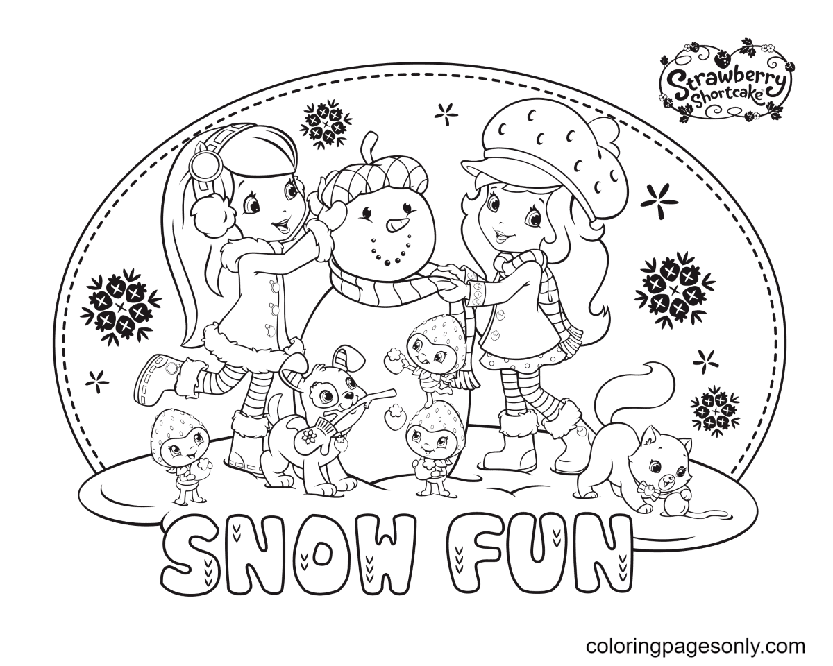 Strawberry shortcake coloring pages printable for free download