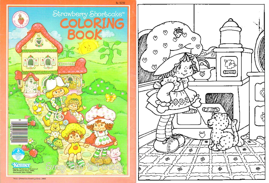 Offer strawberry shortcakes books coloring books instant download pdf format