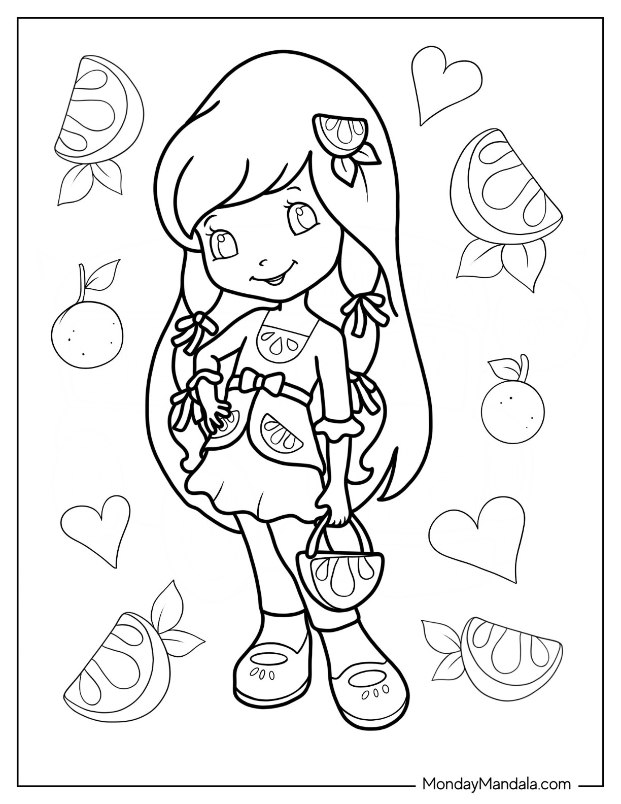 Strawberry shortcake coloring pages free pdf printables