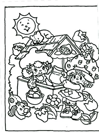 Strawberry shortcake coloring page