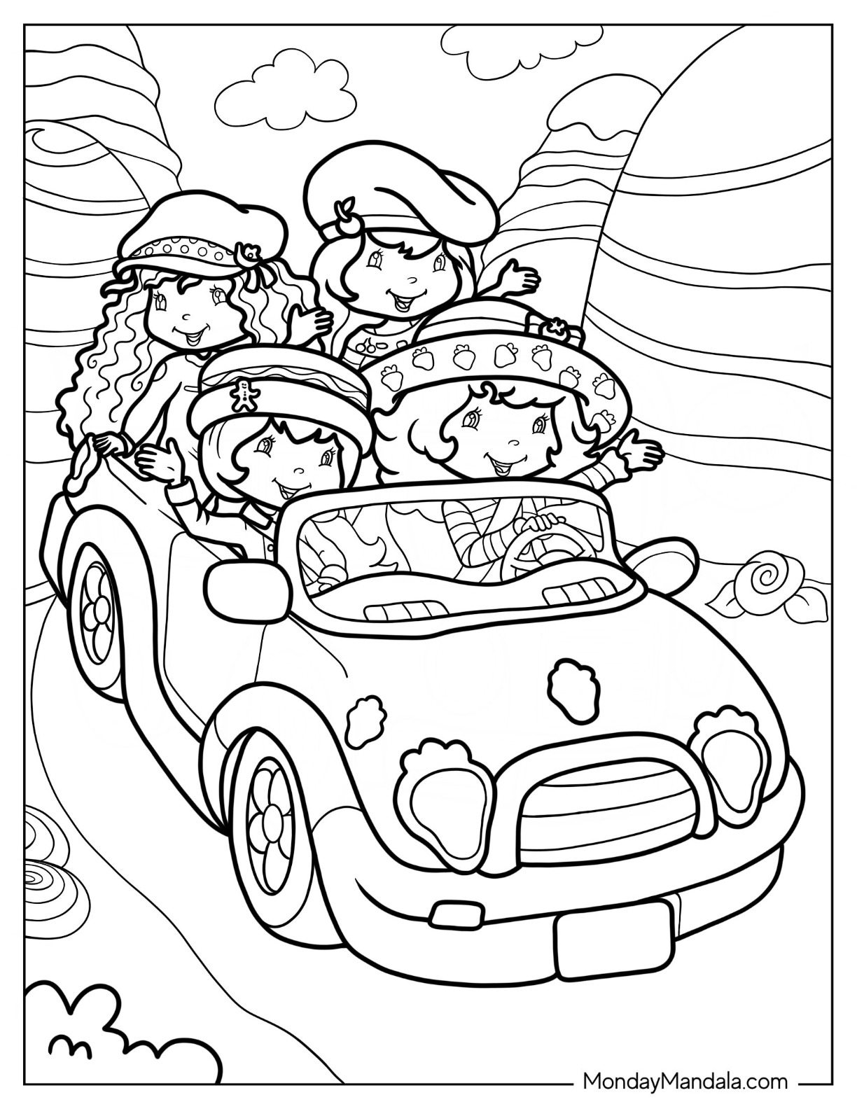 Strawberry shortcake coloring pages free pdf printables