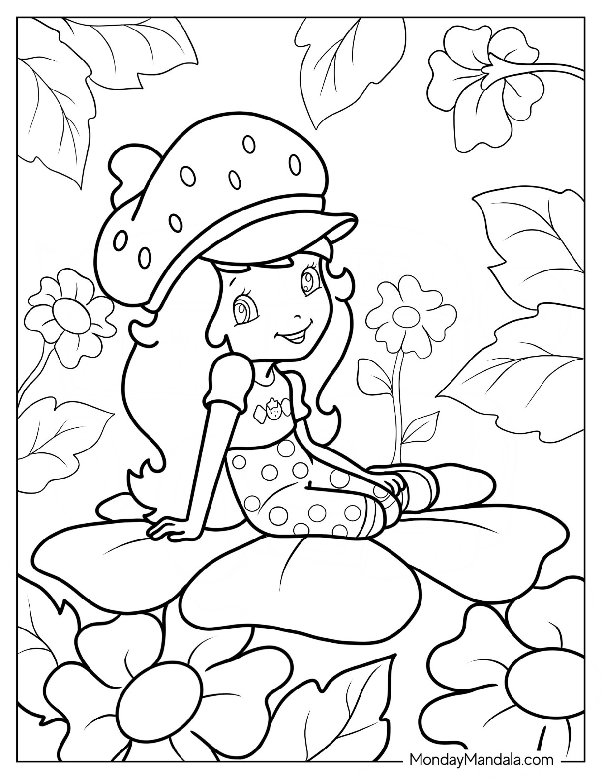 Strawberry shortcake coloring pages free pdf printables