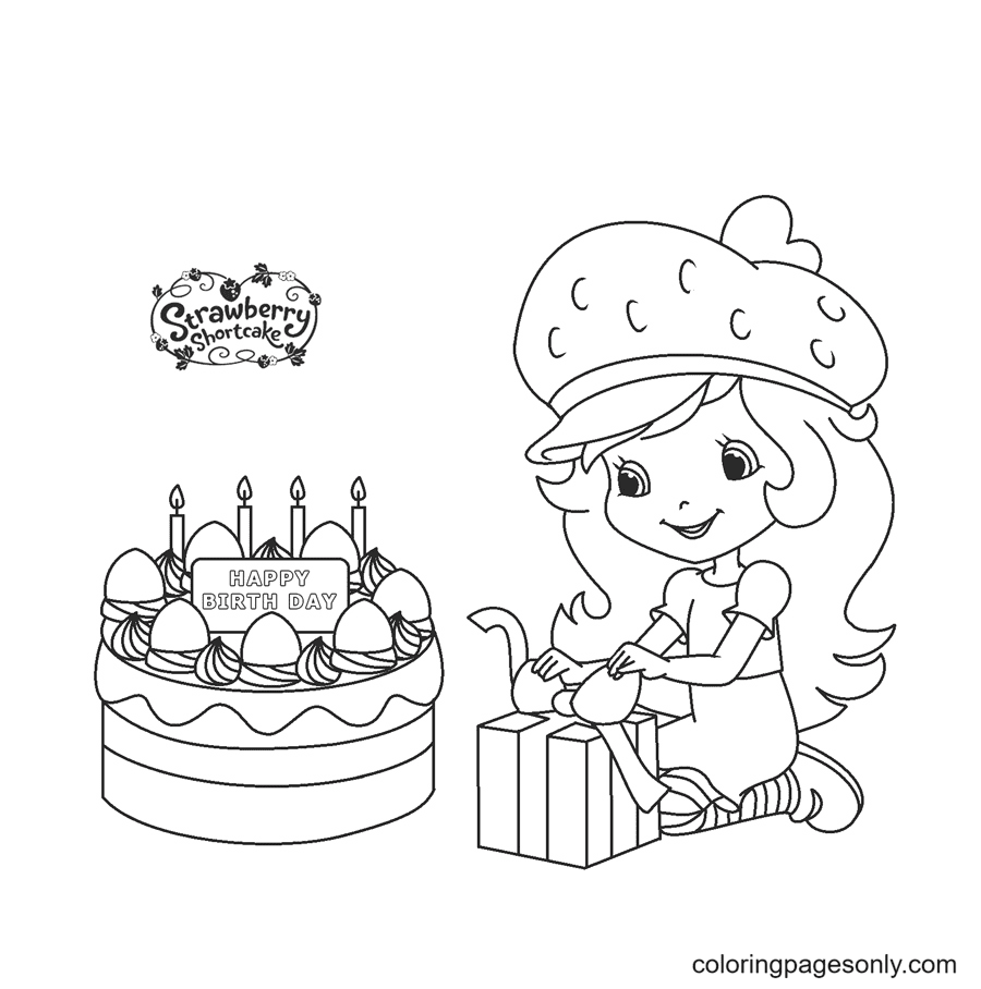 Strawberry shortcake coloring pages printable for free download