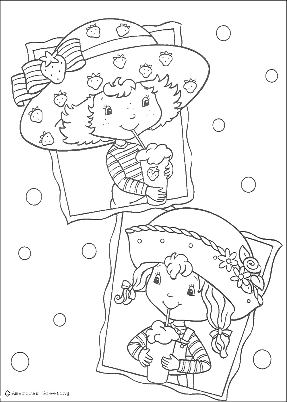 Strawberry shortcake coloring pages â birthday printable