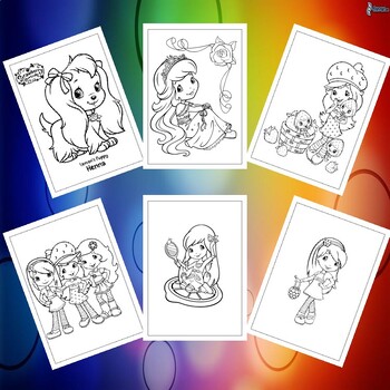 Printable coloring pages collection for kids strawberry shortcakes universe