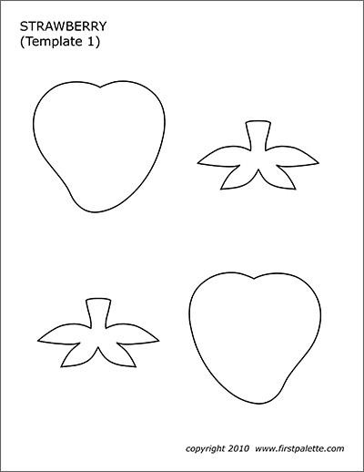 Strawberry free printable templates coloring pages