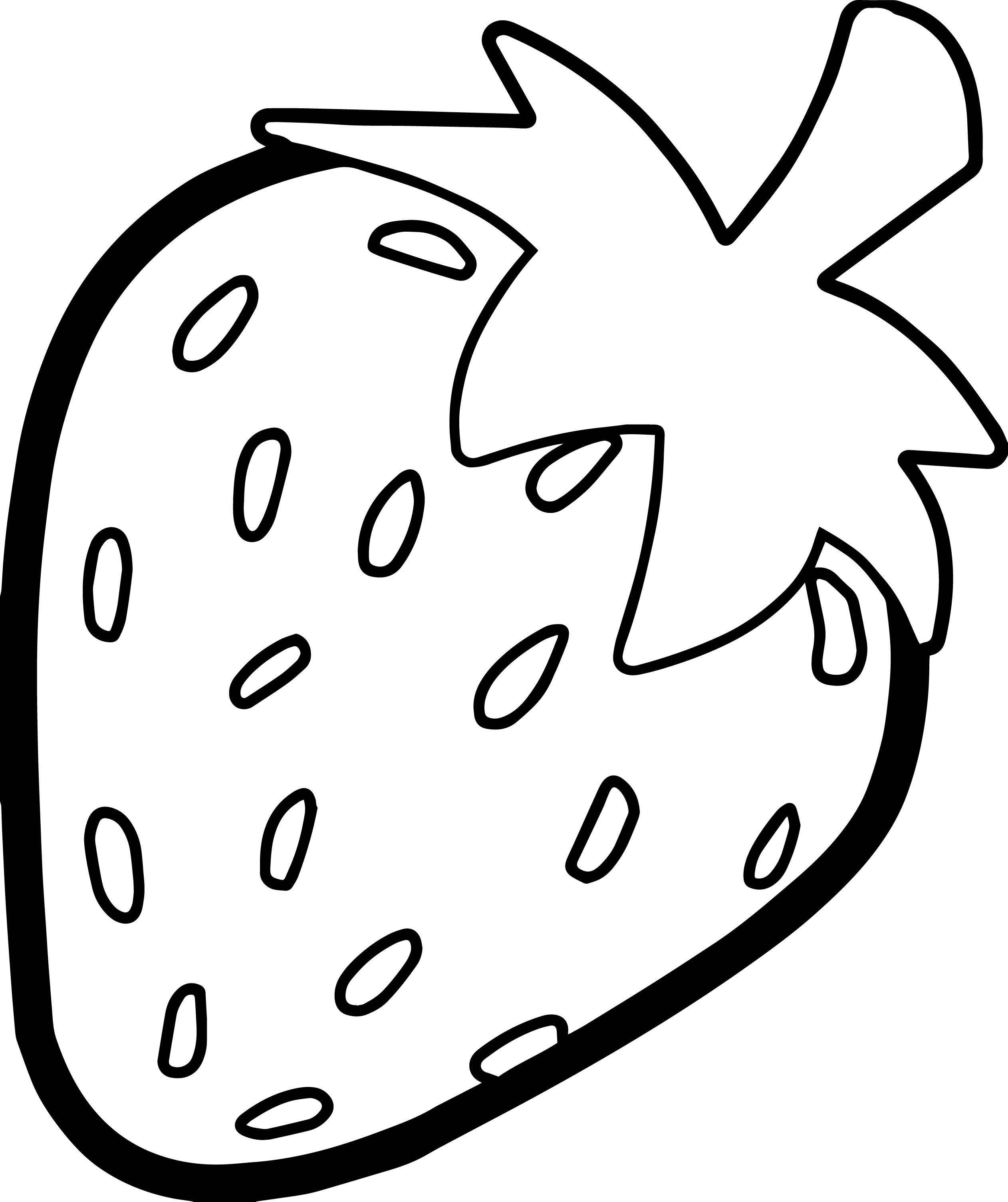 Pretty photo of strawberry coloring page