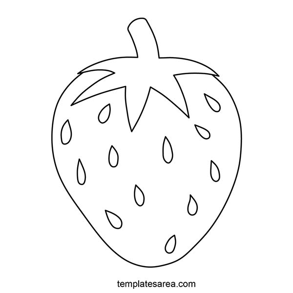 Free printable strawberry template for crafts learning