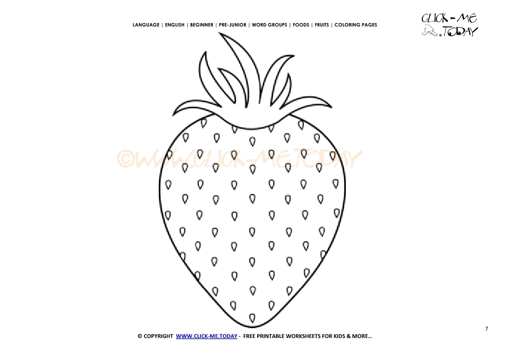 Strawberry coloring page