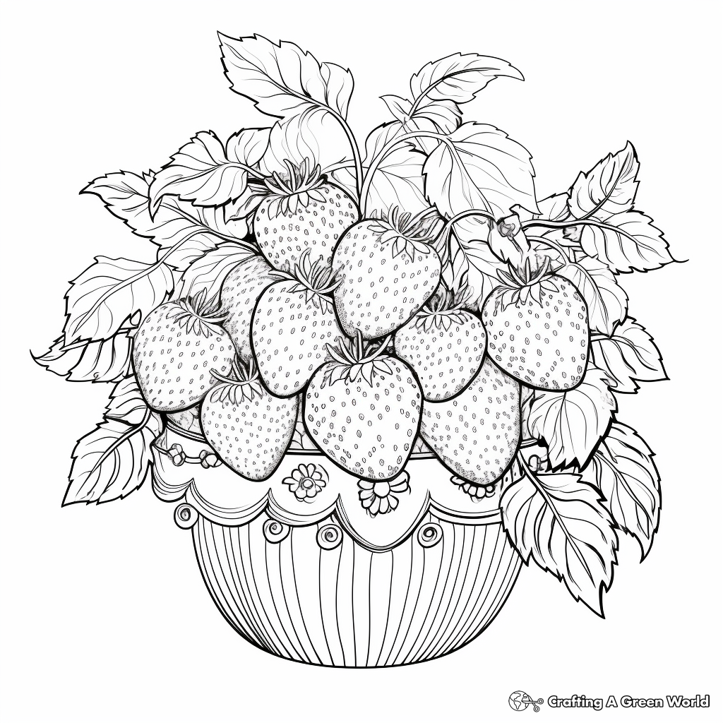 Strawberry coloring pages