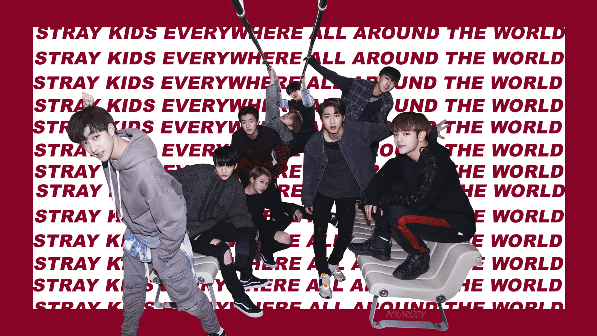 Stray kids desktop wallpaper by polarizzy on