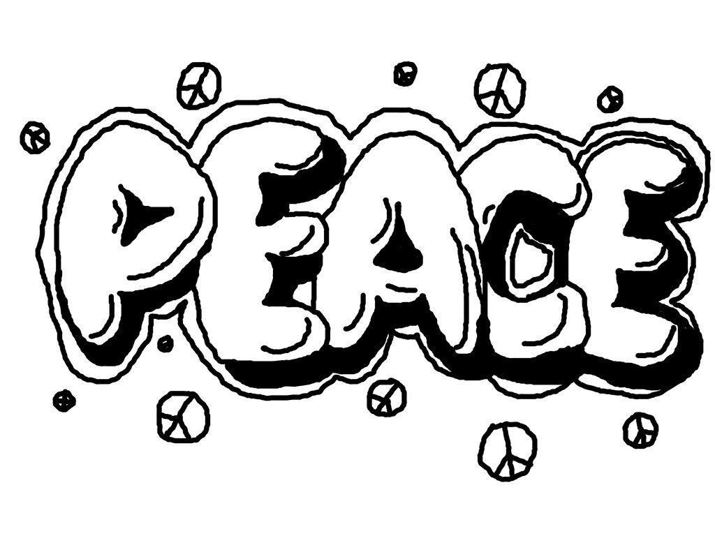 Graffiti coloring pages for teens and adults