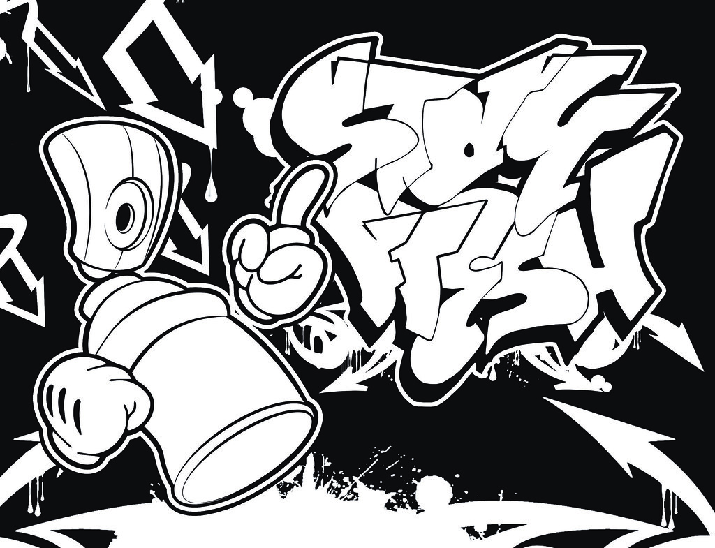 Stay fresh graffiti coloring page this is the final renderâ