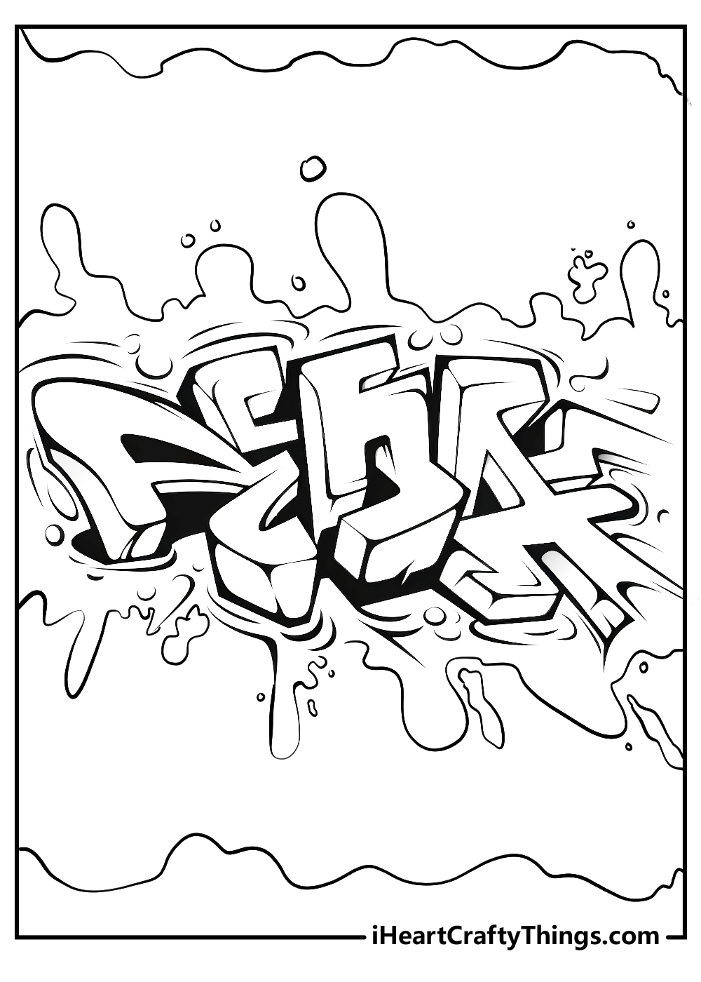 Printable graffiti coloring pages updated