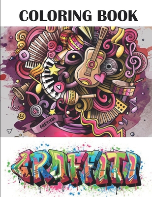 Graffiti coloring book best street art adult coloring book with an amazing graffiti art coloring pages