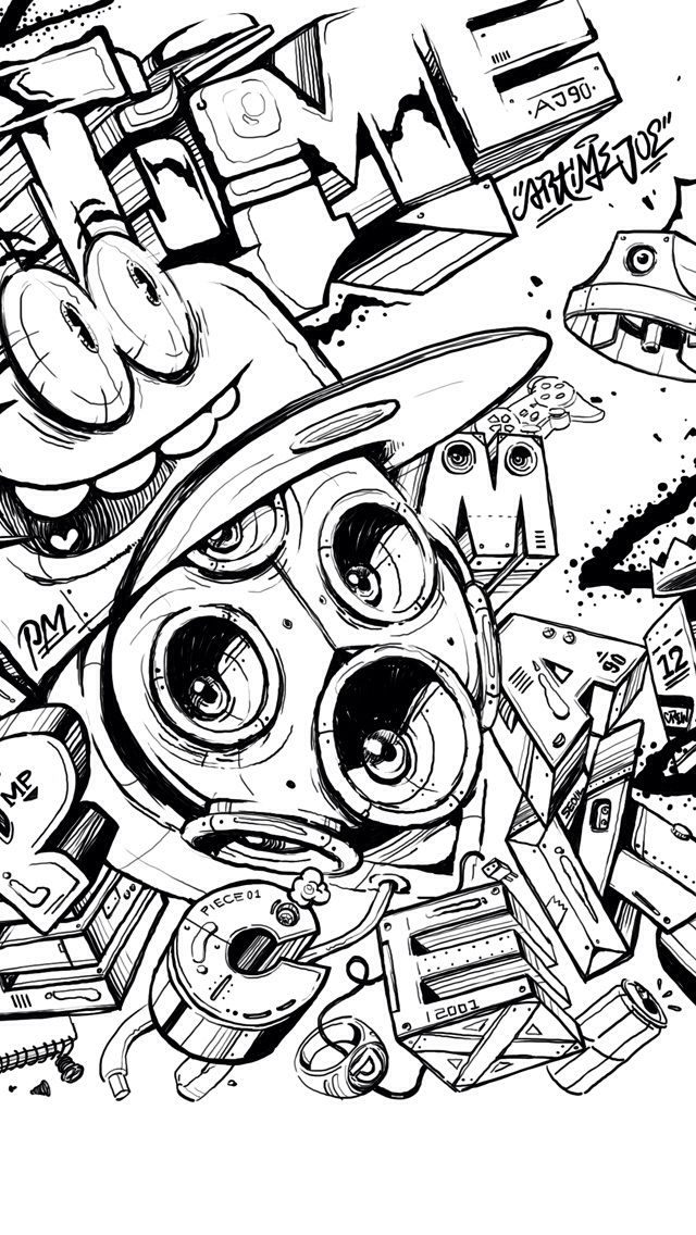 Piecemaker we love bit exhibition coloring pages graffiti adult coloring pages
