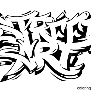 Graffiti coloring pages printable for free download