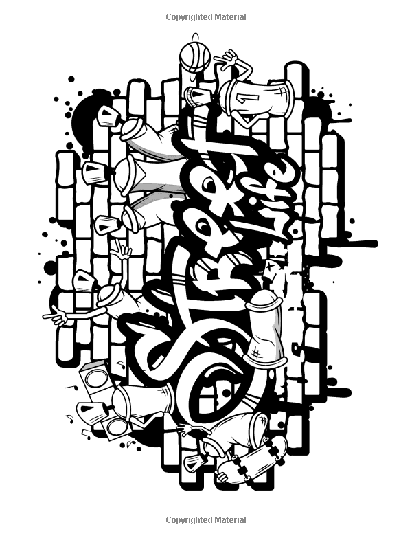 Graffiti coloring books for adults illustrated graffiti designs graffiti designs skull coloring pages detailed coloring pages