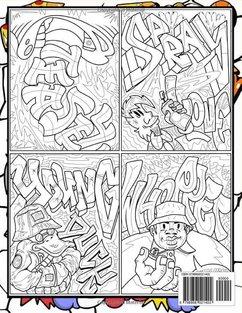 Graffiti vibes an adult coloring book for street art enthusiasts press minelli books