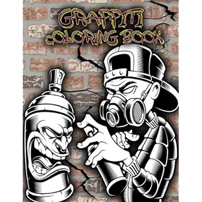 Graffiti coloring book for adults and teens seet turkey