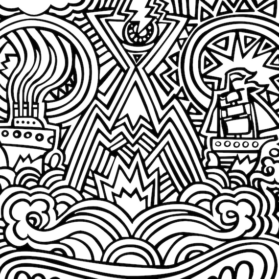 Pages the street art coloring book print