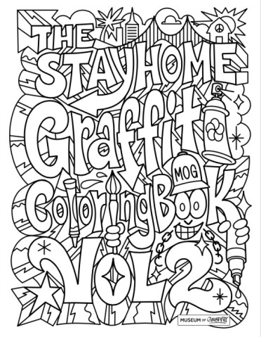 Free street art coloring books to occupy children during confinement