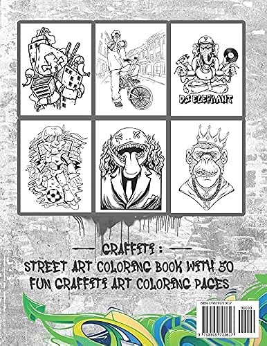 Graffiti coloring book for adults and teens street art coloring book with fun graffiti art coloring pages in dubai