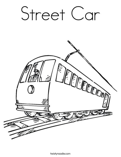 Street car coloring page