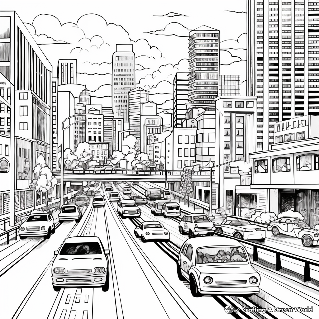 City coloring pages