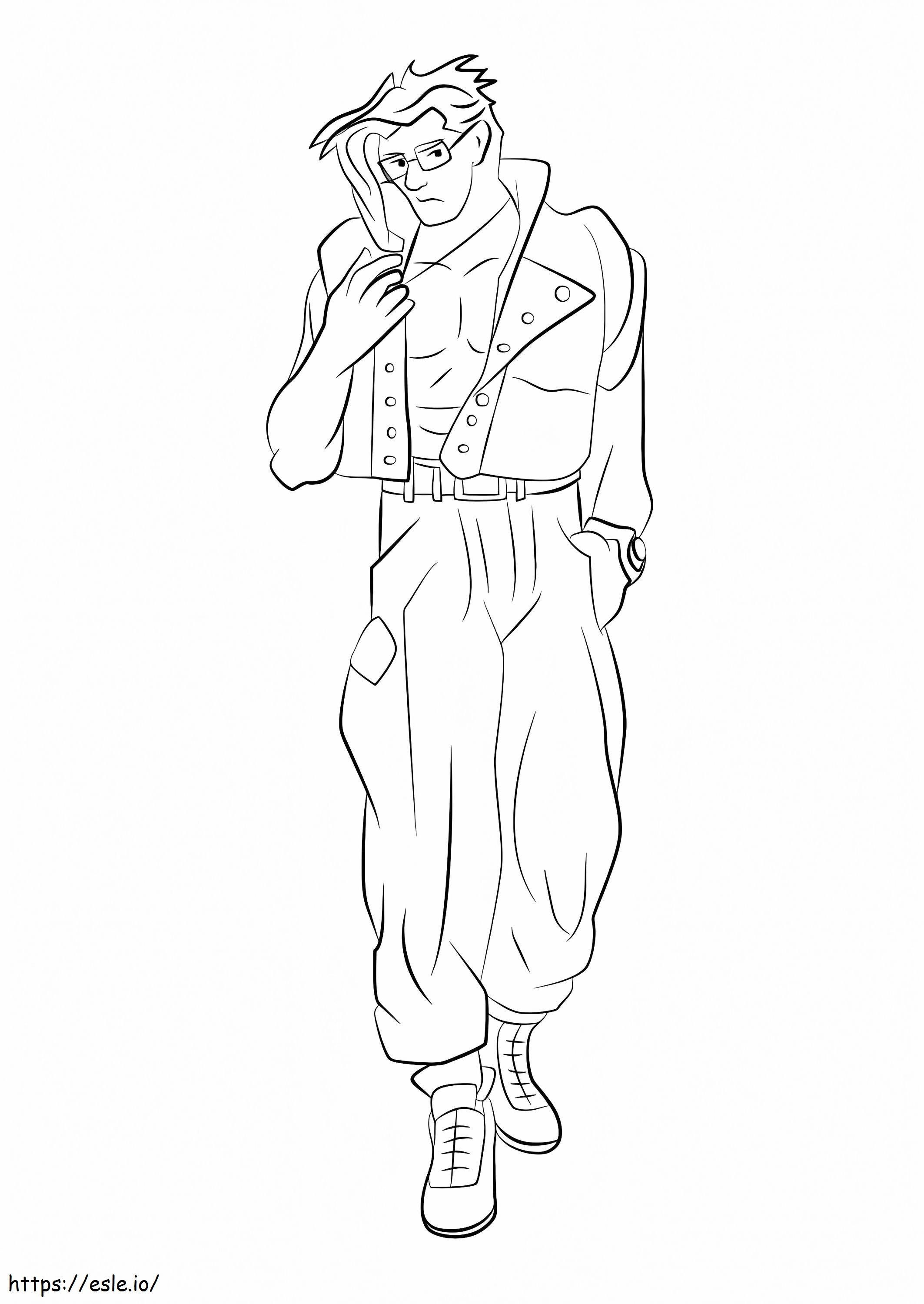 Charlie nash from street fighter coloring page