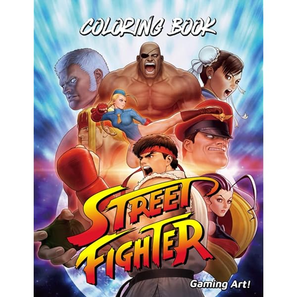 Street fighter cloring book gift idea for any gamers with coloring pages in high